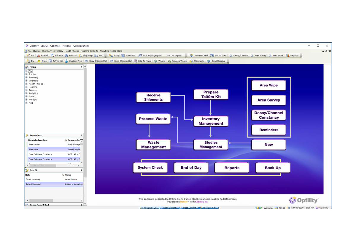 美國Capintec Optility核醫學管理軟件版本4